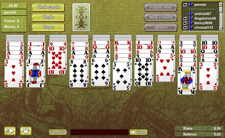 comment gagner spider solitaire 2 couleurs